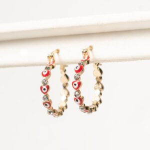 Arracada Classic Ojo Turco Red